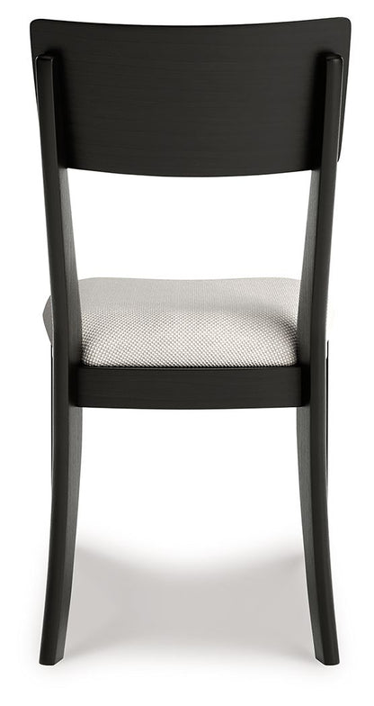 Portdown - Dining Upholstered Side Chair (Set of 2) - Black