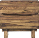 Ocean - Two Drawer Solid Wood Nightstand - Natural Sengon