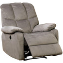  Furniture of America Noreen Power Fabric Recliner CM-RC6516GY IMAGE 1