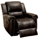  Furniture of America Foxboro Glider Leather Recliner CM6909CH IMAGE 1