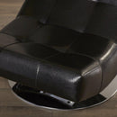  Furniture of America Trinidad Swivel Leather Look Accent Chair CM-AC6912BK IMAGE 7