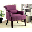  Furniture of America Agalva Stationary Fabric Accent Chair CM-AC6113PR IMAGE 1