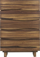 Ocean - Five Drawer Solid Wood Chest - Natural Sengon (2024)