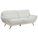  Furniture of America Reanna Stationary Leatherette Sofa CM6414WH-SF IMAGE 1