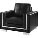  Furniture of America Perla  Stationary Leather Look Chair CM6424BK-CH IMAGE 1