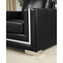  Furniture of America Perla  Stationary Leather Look Chair CM6424BK-CH IMAGE 4