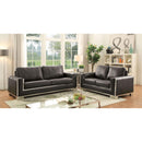  Furniture of America Monika Stationary Leather Look Loveseat CM6423GY-LV IMAGE 5