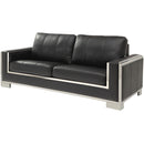  Furniture of America Monika Stationary Leather Look Sofa CM6423BK-SF IMAGE 1
