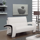  Furniture of America Wezen Stationary Leatherette Loveseat CM6412WH-LV IMAGE 4