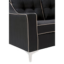  Furniture of America Glenda Stationary Fabric Loveseat CM6850BK-LV IMAGE 4