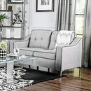  Furniture of America Glenda Stationary Fabric Loveseat CM6850GY-LV IMAGE 2