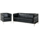  Furniture of America Leifur Stationary Leatherette Chair CM6791BK-CH IMAGE 3