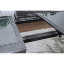  Furniture of America Amina Dining Table with Glass Top CM3219GY-T IMAGE 2