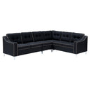  Furniture of America Glenda II Fabric 4 pc Sectional CM6851BK-SECTIONAL IMAGE 3