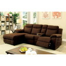  Furniture of America Kamryn Reclining Fabric 2 pc Sectional CM6771BR-SECTIONAL IMAGE 1