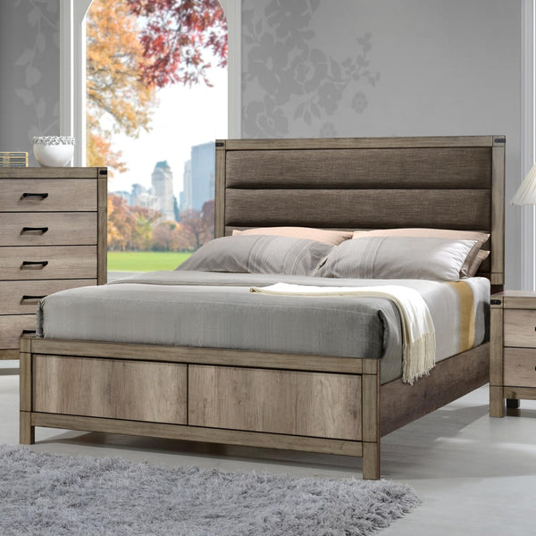 Crown Mark Matteo King Upholstered Panel Bed B3200-K-HBFB/B3200-KQ-RAIL IMAGE 1