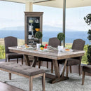  Furniture of America Bridgen Dining Table with Trestle Base CM3429T IMAGE 1