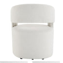 Libni - Arm Chair With Casters - Cream Linen