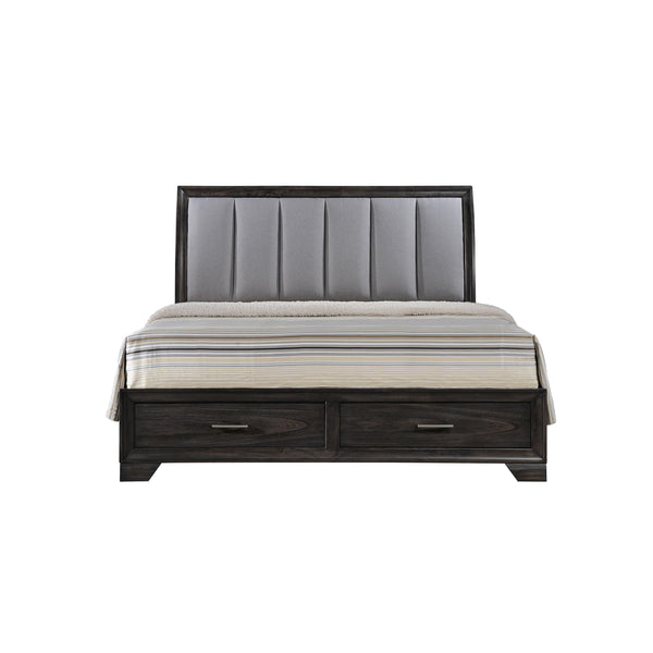 Crown Mark Jaymes California King Upholstered Sleigh Bed with Storage B6580-K-HB/B6580-K-FBD/B6580-CK-RAIL IMAGE 1