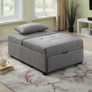  Furniture of America Oona Fabric Twin Ottoman CM2543GY IMAGE 1
