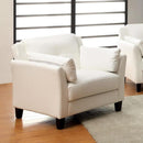  Furniture of America Pierre Stationary Leatherette Chair CM6717WH-CH-PK IMAGE 1