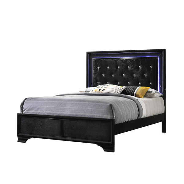 Crown Mark Micah Queen Upholstered Panel Bed B4350-Q-HBFB/B4350-KQ-RAIL IMAGE 1