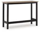 Shoreline Beach - Outdoor Counter Table And 2 Barstools (Set of 3) - Black / Beige