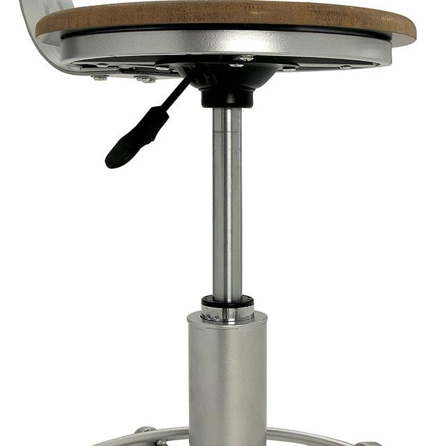 Furniture of America Round Helene Adjustable Height Dining Table with Glass Top and Pedestal Base CM3378RT-TABLE IMAGE 7