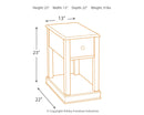 Breegin - Chair Side End Table - Removable Tray - Brown