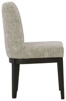 Burkhaus - Dining UPH Side Chair (Set of 2) - Beige / Dark Brown