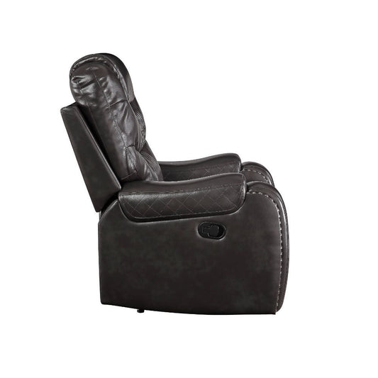 Braylon - Motion Recliner - Magnetite Synthetic Leather