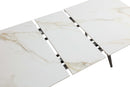 Lucia - Extendable Stone Top Metal Leg Dining Table