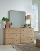 Penny - Beveled Glass Wall Or Dresser Mirror - Buff Cream