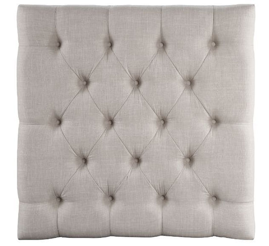 Aizen - Cocktail Ottoman - Beige Fabric & Espresso