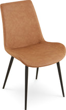 Nicoya - Synthetic Leather Upholstered Dining Chair (Set of 2) - Buckskin And Black