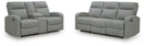 Gauntlet - 2 Pc. - Reclining Sofa And Loveseat - Sterling