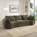 Leighton - Modular Armless Chair With 1 Pillow - Green Chenille