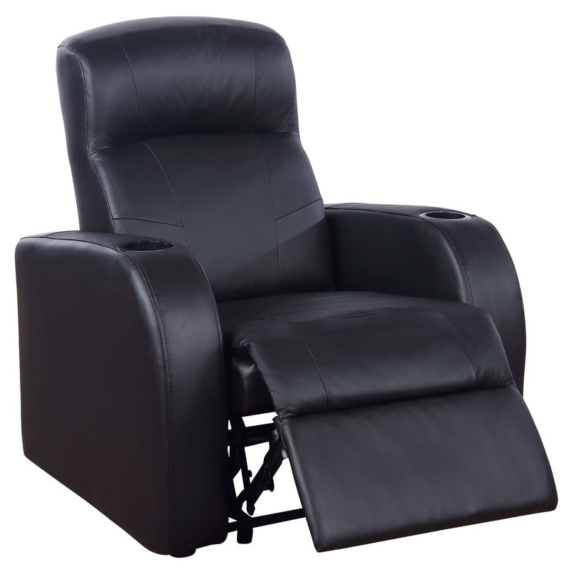 Coaster Furniture Cyrus Leather Match Reclining Home Theater Seating with Wall Recline 600001-S3A IMAGE 2
