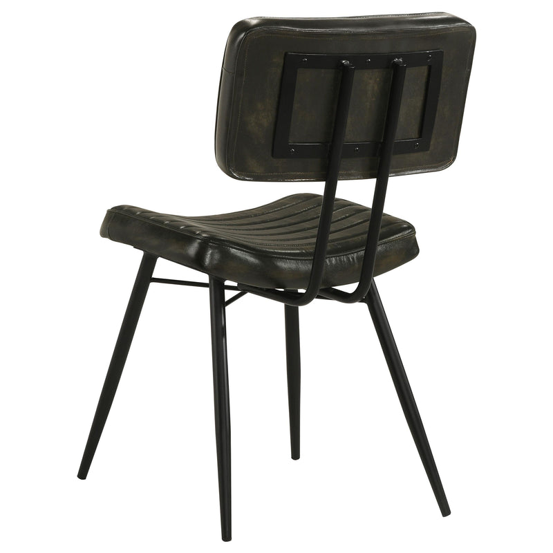 Coaster Furniture Misty 110652 Leather Upholstered Dining Chair - Espresso (Set of 2) IMAGE 5