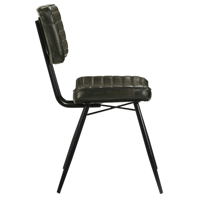 Coaster Furniture Misty 110652 Leather Upholstered Dining Chair - Espresso (Set of 2) IMAGE 7
