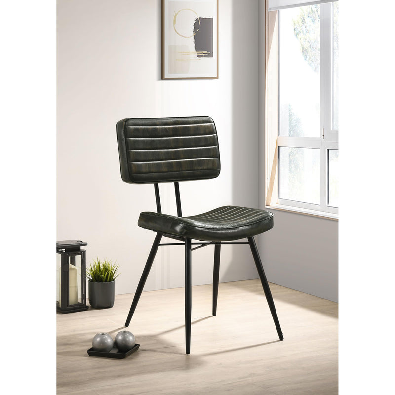 Coaster Furniture Misty 110652 Leather Upholstered Dining Chair - Espresso (Set of 2) IMAGE 8