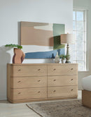 Penny - Six Drawer White Ash Dresser - Buff Cream