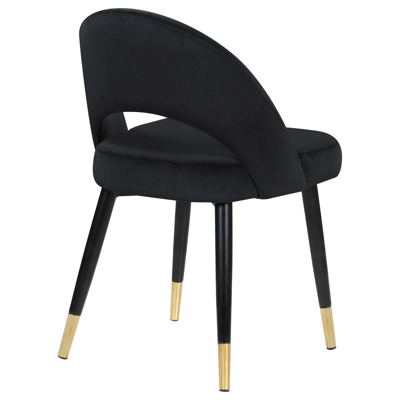 Coaster Furniture Lindsey 193562 Upholstered Dining Side Chair - Black (Set of 2) IMAGE 7
