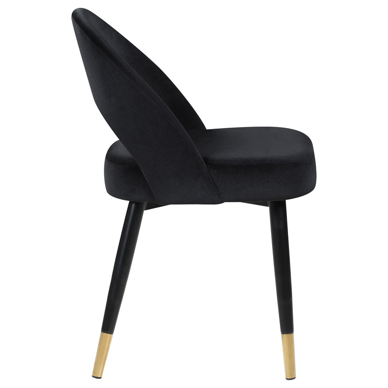 Coaster Furniture Lindsey 193562 Upholstered Dining Side Chair - Black (Set of 2) IMAGE 8