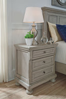 Lettner - Two Drawer Night Stand - Light Gray