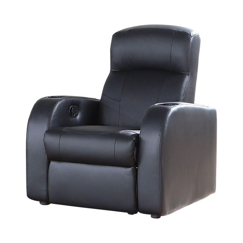 Coaster Furniture Cyrus Leather match Reclining Home Theater Seating (with Wall Recline) 600001-S3B IMAGE 2