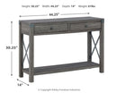 Freedan - Console Sofa Table - Grayish Brown