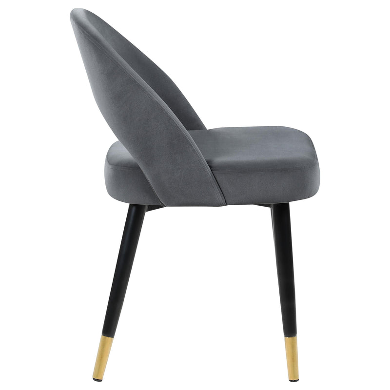 Coaster Furniture Lindsey 192542 Upholstered Dining Side Chair - Grey (Set of 2) IMAGE 8