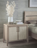 Sumire - Two Door Ash Wood Bachelor Chest - Ginger And Natural Cane
