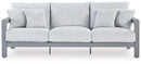 Hurley Park - 4 Pc. - Outdoor Sofa, 2 Lounge Chairs And Coffee Table - Gray